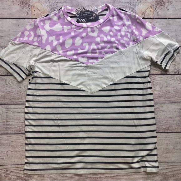 SALE NWT Boutique Cheetah Stripes Top S - M - L - Picture 5 of 7